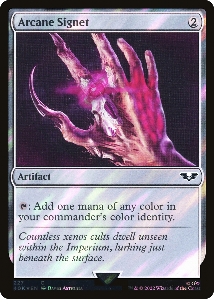 Arcane Signet (40K-227â˜…) - Warhammer 40,000 Commander Foil