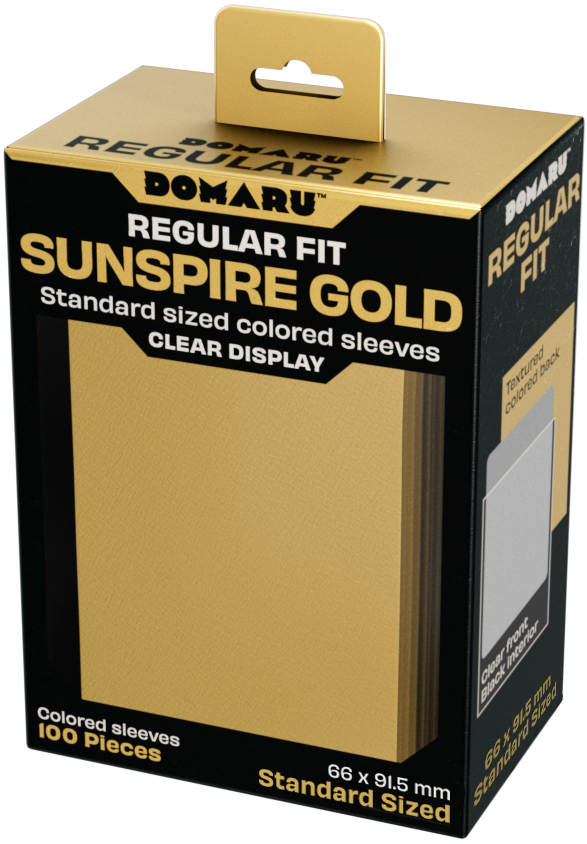 Gatherer's Tavern DOMARU Regular Fit Sleeves - Standard Size - 100ct - Sunspire Gold