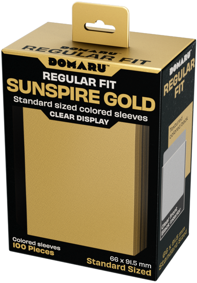 Gatherer's Tavern DOMARU Regular Fit Sleeves - Standard Size - 100ct - Sunspire Gold