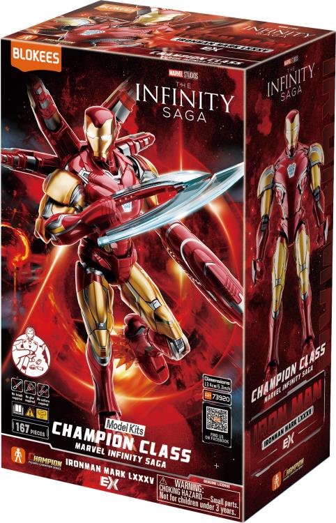 Blokees Marvel Infinity Saga Champion Class CC01EX Iron Man MK85 EX Model Kit Figure