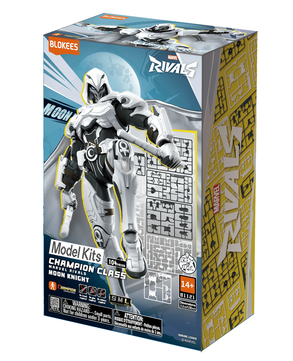 Blokees Marvel Rivals Champion Class CC11 Moon Knight Model Kit Figure