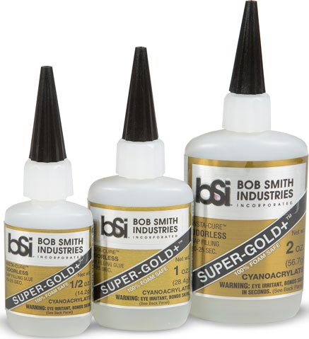 Bob Smith Industries Super-Gold+ Odorless Foam-Safe Gap Filling CA - 1 oz