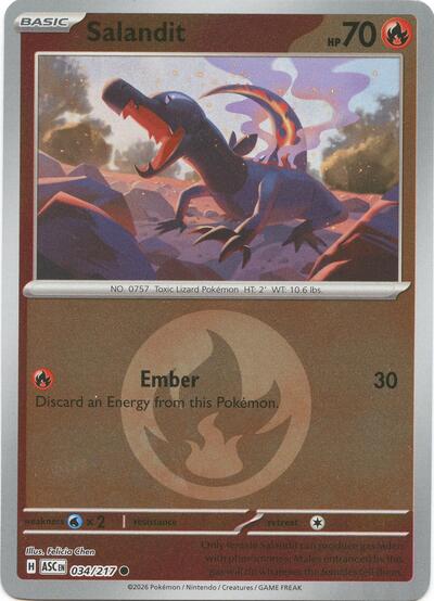 Salandit - Energy Symbol Pattern - 034/217 - Common [me025-034] [Reverse Holo]