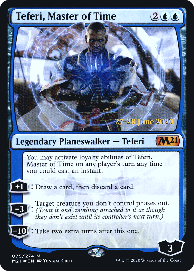 Teferi, Master of Time (PRE-75S) - Core Set 2021 Promos Foil