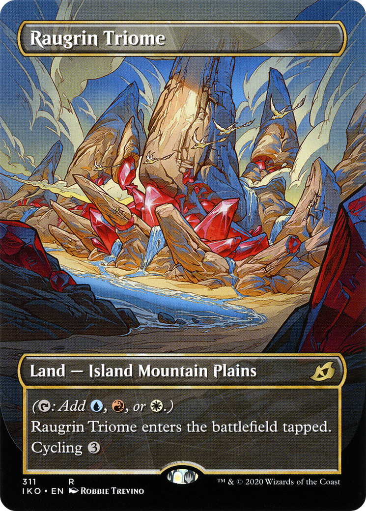 Raugrin Triome (IKO-311) - Ikoria: Lair of Behemoths: (Showcase) (Borderless) Foil