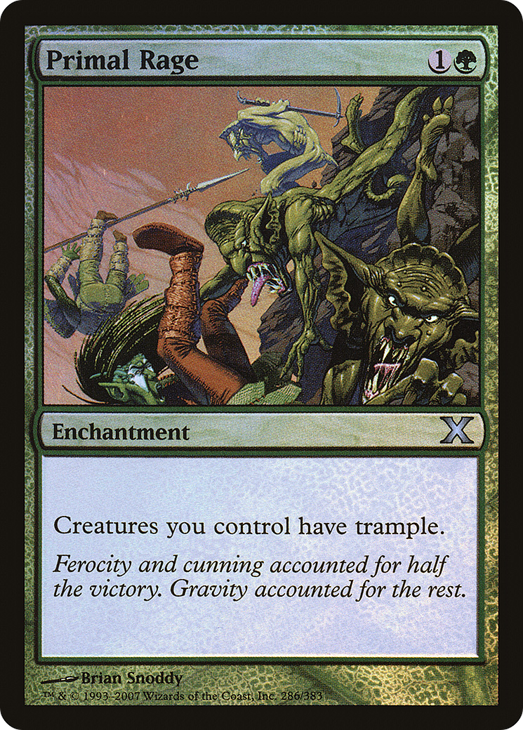 Primal Rage (10E-286â˜…) - Tenth Edition Foil