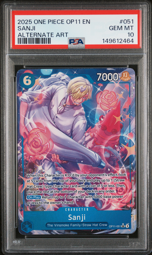 PSA 10 SANJI ALTERNATE ART