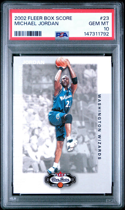 2002 Fleer Box Score Michael Jordan #23 PSA 10