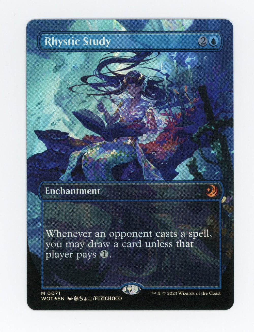 Rhystic Study — Borderless|Anime|Foil — ID 17275