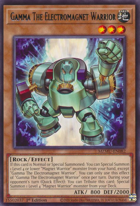 Gamma The Electromagnet Warrior - MZMU-EN082 - Rare - 1st Edition