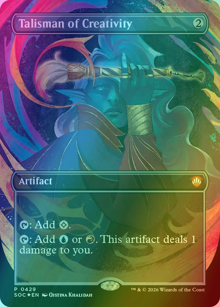 Talisman of Creativity [429] [Borderless] [Codex Bundle] [Secrets of Strixhaven: Commander] [Foil]
