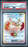 2025 POKEMON SVP EN-SV BLACK STAR PROMO #174 EEVEE ex PRE SUPER-PREMIUM COLLECTION PSA 10
