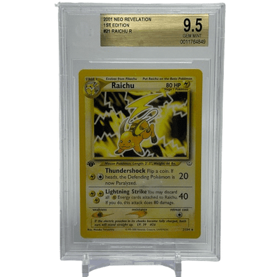 2001 Pokémon Neo Revelation 1st Edition Raichu R 21/64 BGS 9.5
