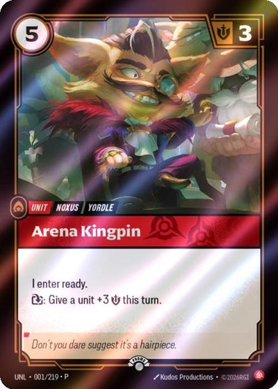 Arena Kingpin - 001/219 [Riftbound Organized Play Promotional Cards] [Foil]
