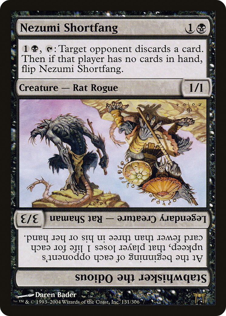 Nezumi Shortfang // Stabwhisker the Odious (CHK-131) - Champions of Kamigawa Foil