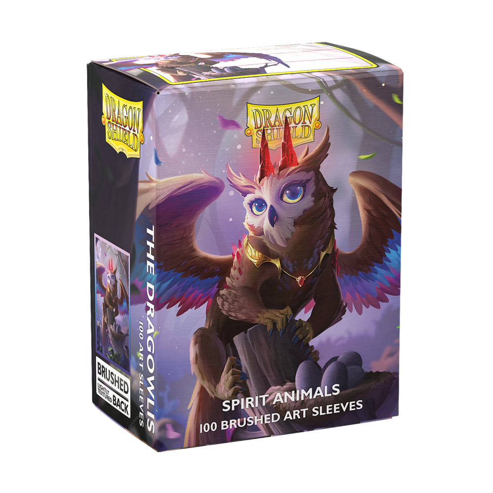 Dragon Shield Brushed Dual Sleeves - Standard Size - 100ct - The Dragowlis
