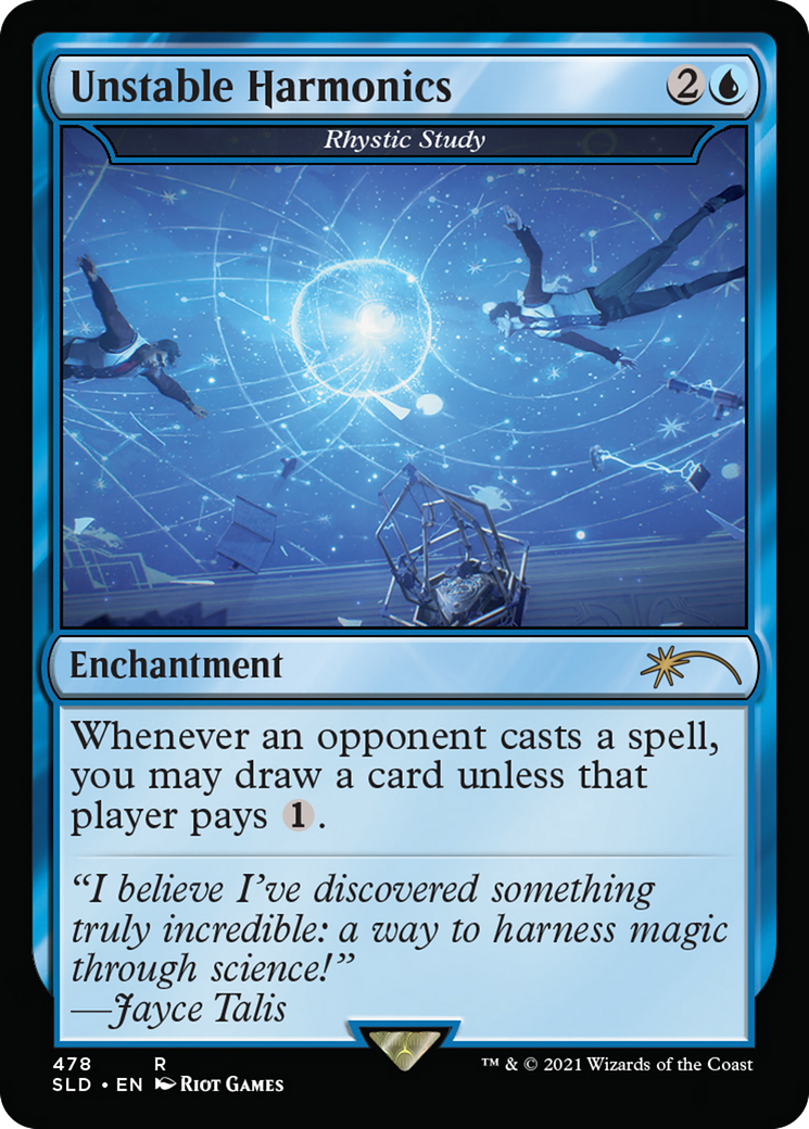 Rhystic Study (SLD-478) - Secret Lair Drop / Unstable Harmonics