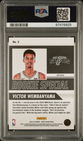 2023-24 - NBA Hoops - Rookie Special  - #3 Victor Wembanyama HOLO Rookie  - PSA 9