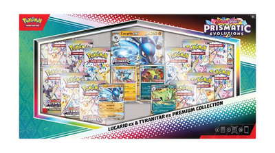 Prismatic Evolutions Lucario ex & Tyranitar ex Premium Collection Box