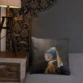 Cat with Pearl Earring Pillow