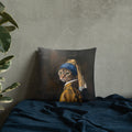 Cat with Pearl Earring Pillow