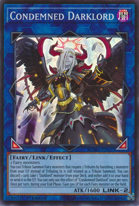 Condemned Darklord - MZMU-EN107 - Super Rare - 1st Edition