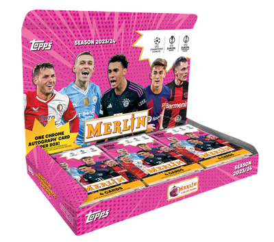 2023/24 Topps UEFA Club Competitions Merlin Chrome Soccer Hobby Box