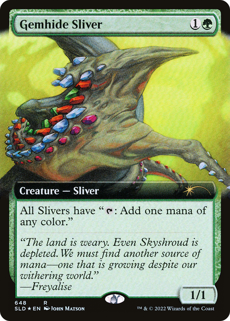 Gemhide Sliver (SLD-648) - Secret Lair Drop: (Extended Art) Foil