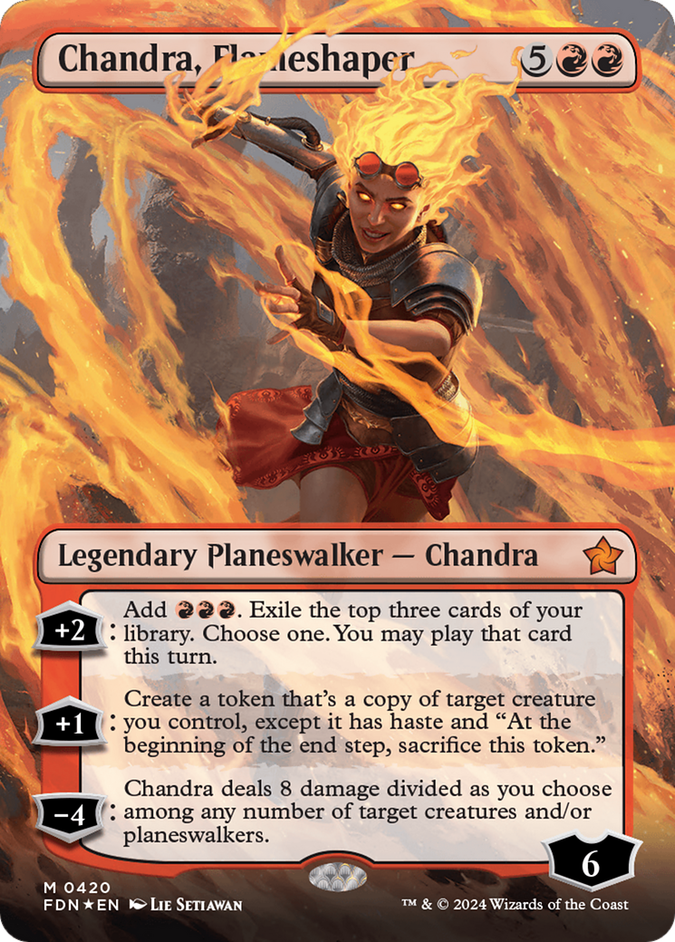 Chandra, Flameshaper (FDN-420) - Foundations (Borderless) Foil