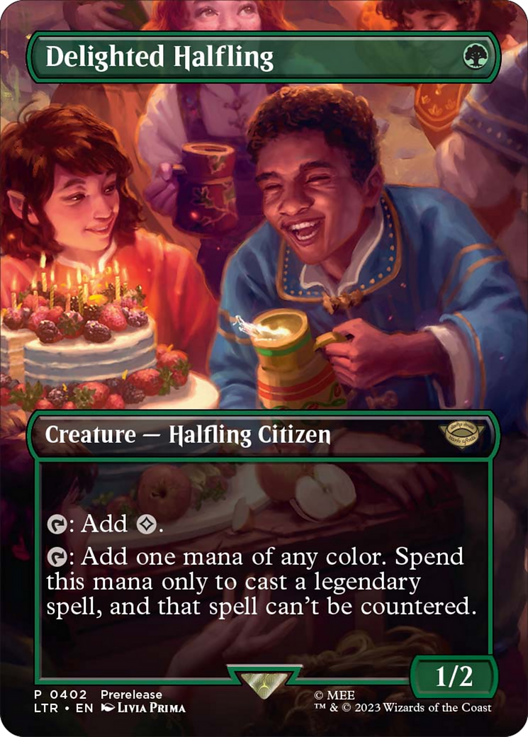 Delighted Halfling (LTR-402) - The Lord of the Rings: Tales of Middle-earth (Borderless) Foil