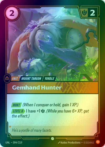 Gemhand Hunter - 094/219 [Unleashed] [Foil]