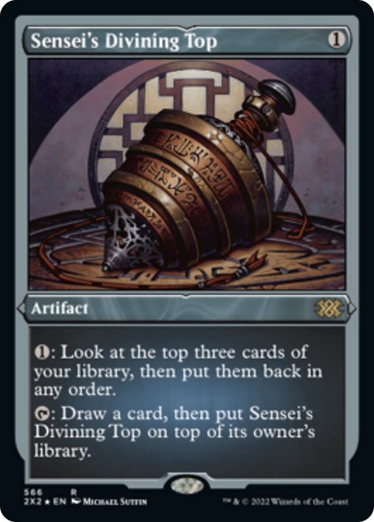 Sensei's Divining Top (2X2-566) - Double Masters 2022 Etched Foil