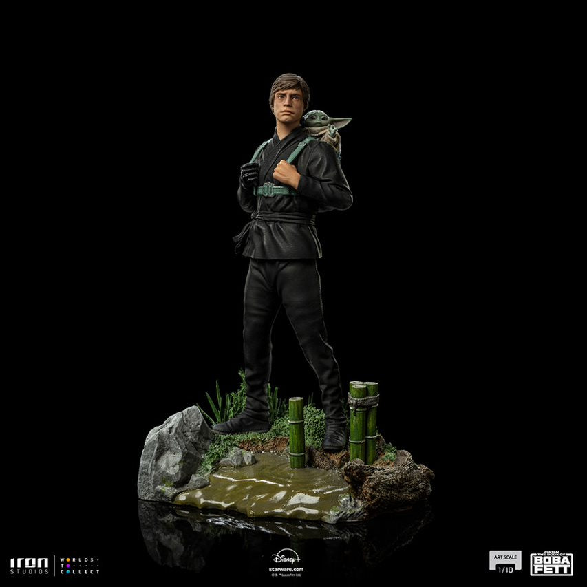 Iron Studios Star Wars Book of Boba Fett Luke Skywalker and Grogu Training 1/10 Art Scale Statue