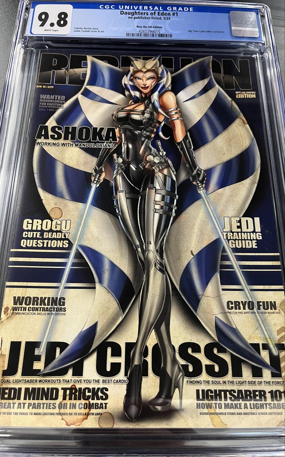 CGC 9.8 Daughters of Eden #1 May the 4th Edition Ahsoka Tano Big Time Collectibles Exclusive