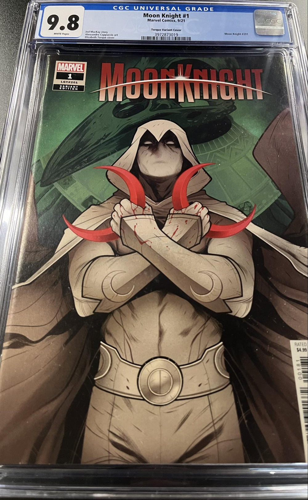 CGC 9.8 Moon Knight #1 Elizabeth Torque Variant Cover