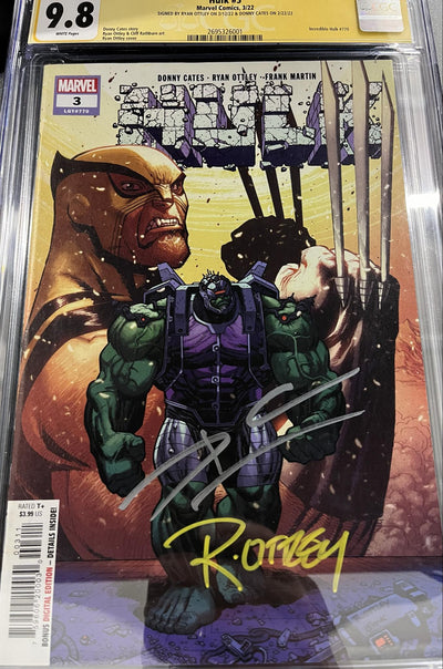 CGC Signature Series 9.8 Hulk #3 Signed by Ryan Ottley & Donny Cates