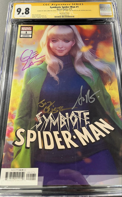 CGC Signature Series 9.8 Symbiote Spider-Man #1 Variant Signed by Gren Land, Stanley Artgerm Lau & Jay Leister