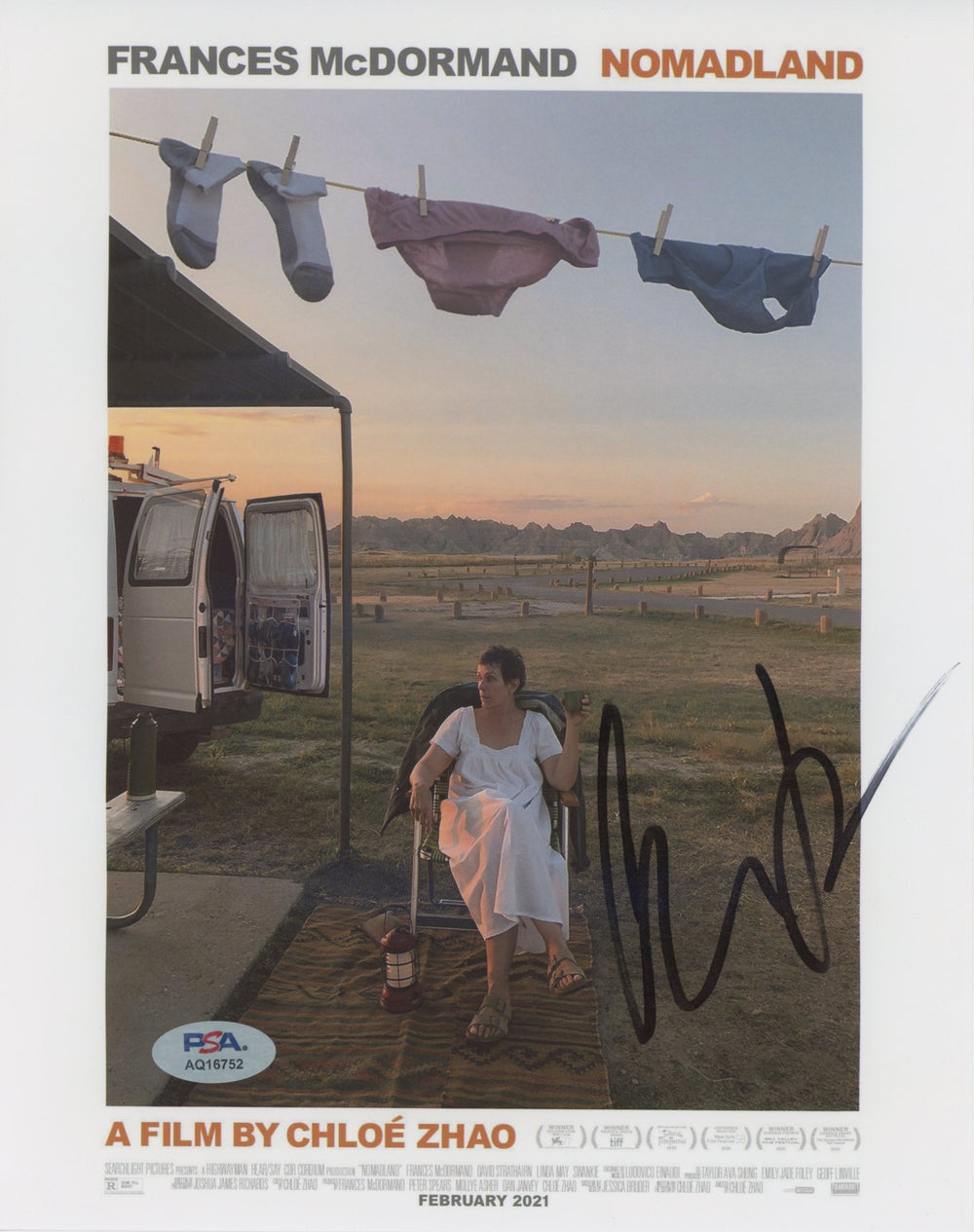 Chloe Zhao Nomadland Authentic Signed 8x10 Photo Autographed PSA/DNA #AQ16752