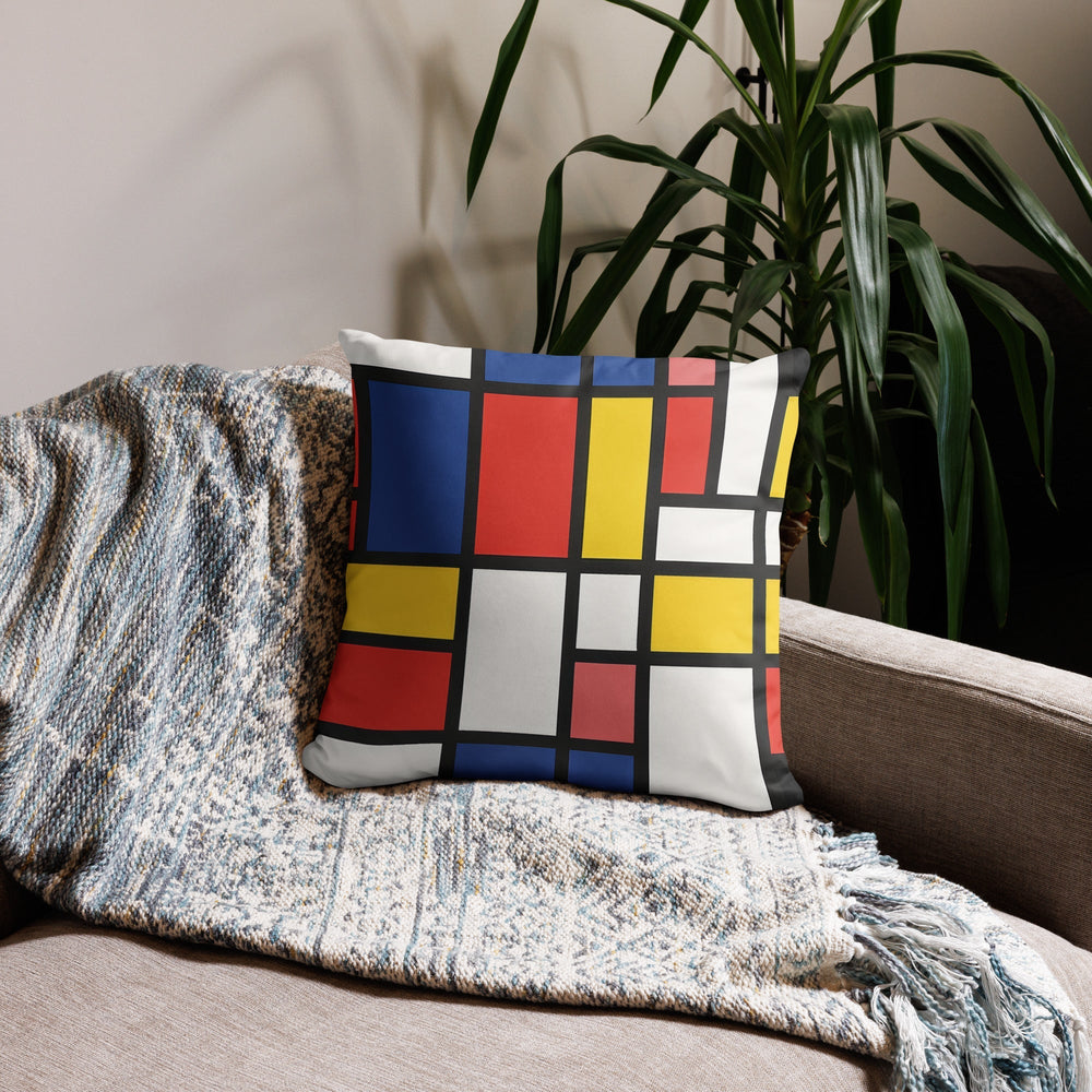 Colorful De Stijl Pillow