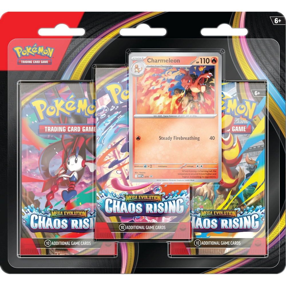 Mega Evolution: Chaos Rising 3-Pack Blister