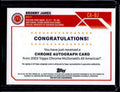 2023 Topps Chrome McDonald's All American Bronny James #CA-BJ Refractor