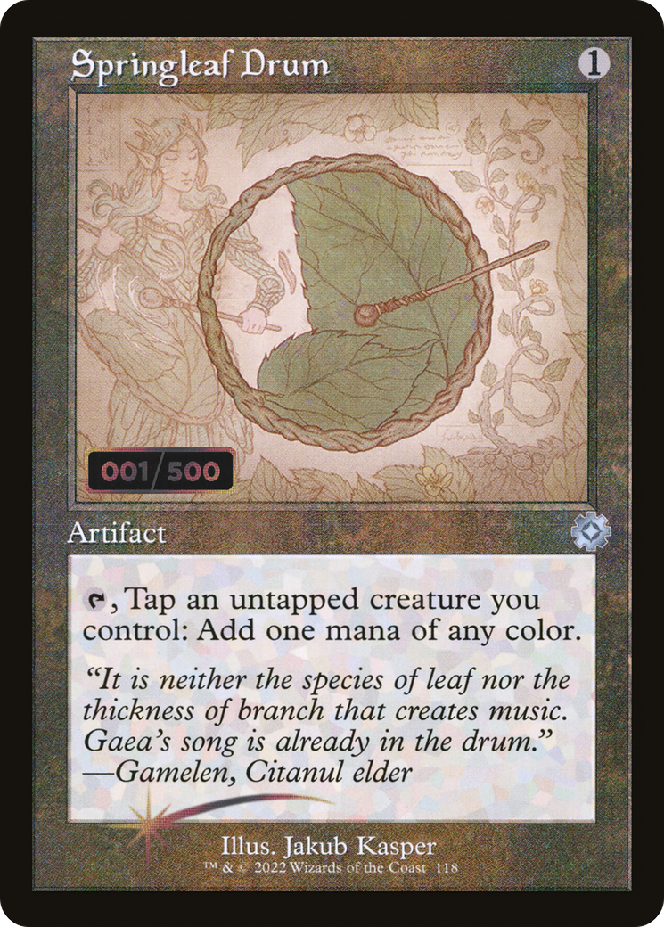 Springleaf Drum (BRR-118Z) - The Brothers' War Retro Artifacts Foil
