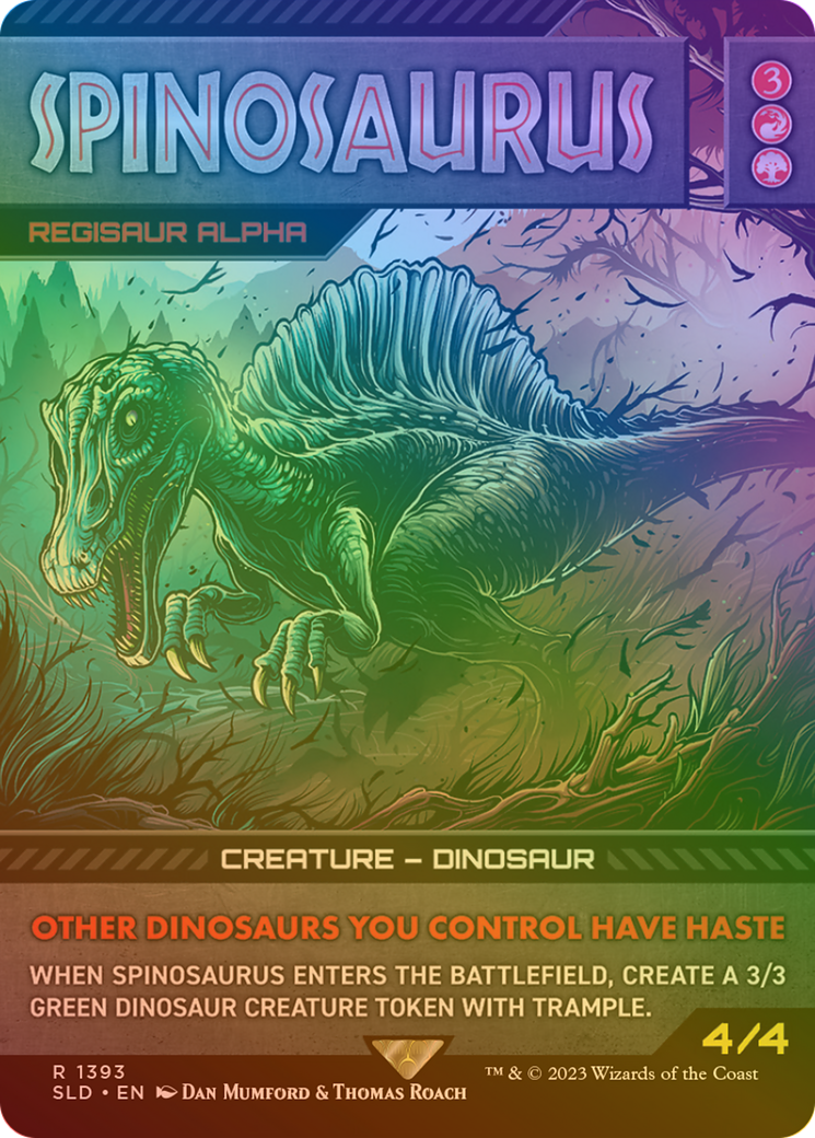 Regisaur Alpha (SLD-1393â˜…) - Secret Lair Drop / Spinosaurus (Borderless) Foil