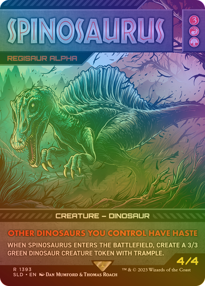 Regisaur Alpha (SLD-1393â˜…) - Secret Lair Drop / Spinosaurus (Borderless) Foil