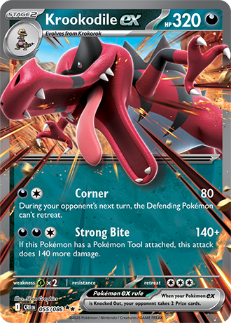 Krookodile ex - 055/086 - Double Rare [me04-055] [Ultra]
