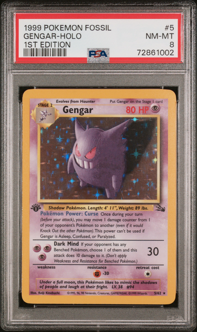 PSA 8 GENGAR-HOLO 1ST EDITION