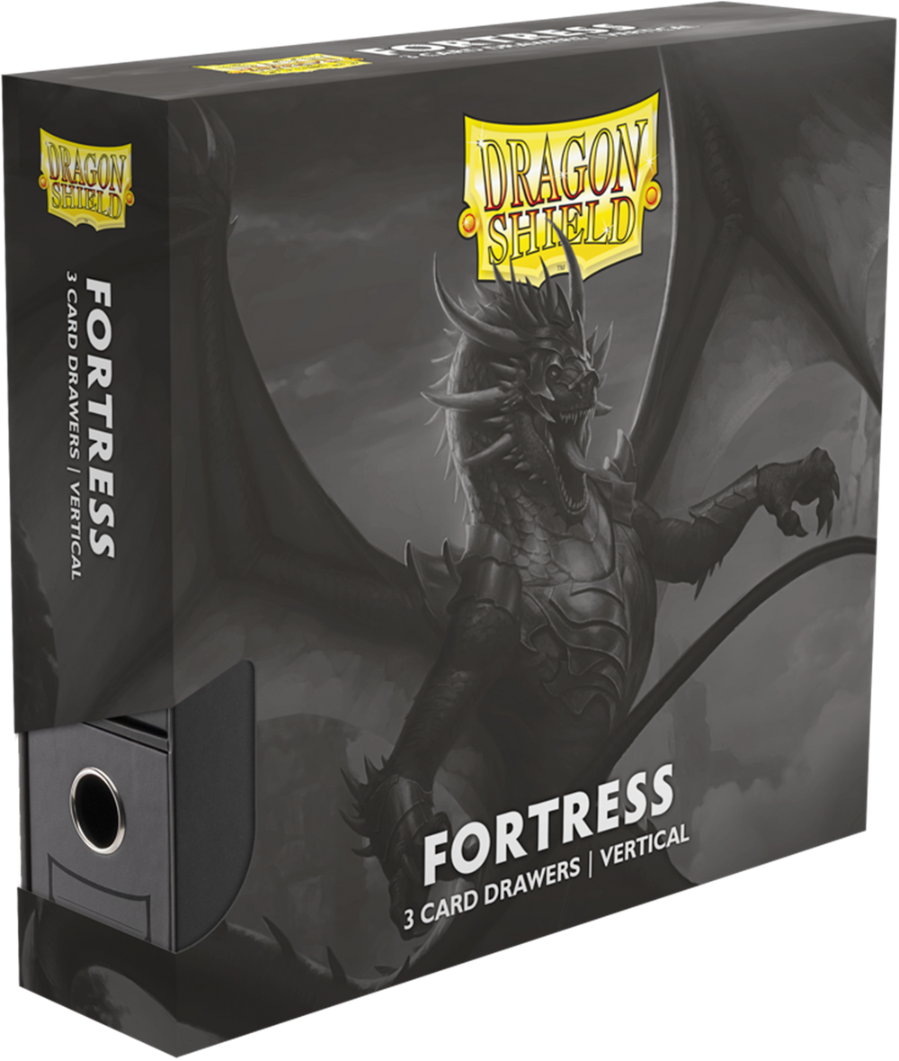 Dragon Shield Fortress Card Drawers - Vertical 3 Row - 1710+ - Black