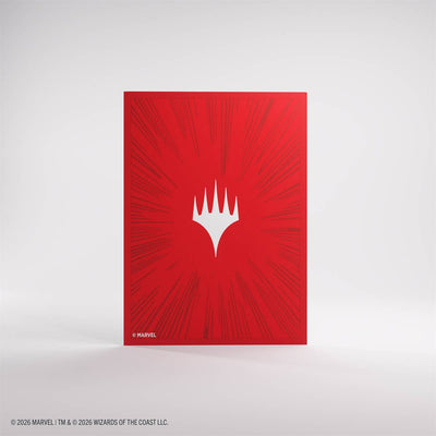 Gamegenic MTG Double Sleeve Pack Premium Art Sleeves - Standard Size - 105ct - Marvel Super Heroes - Comic Burst Red