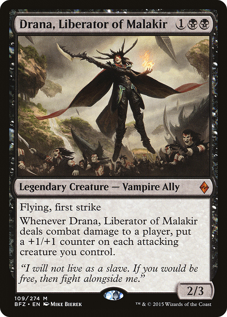 Drana, Liberator of Malakir (BFZ-109) - Battle for Zendikar Foil