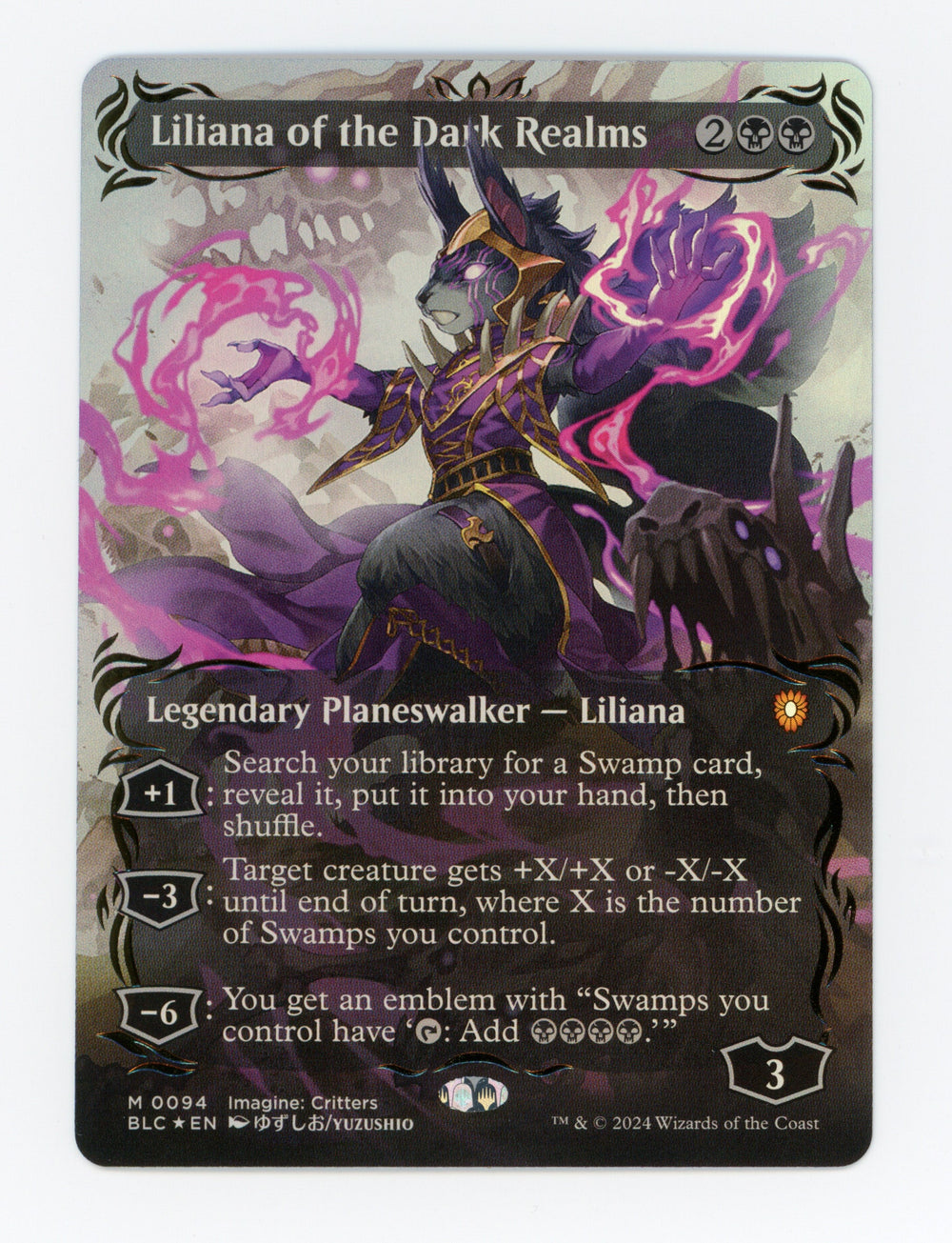 Liliana of the Dark Realms — Borderless|Anime|Raised Foil — ID 17599